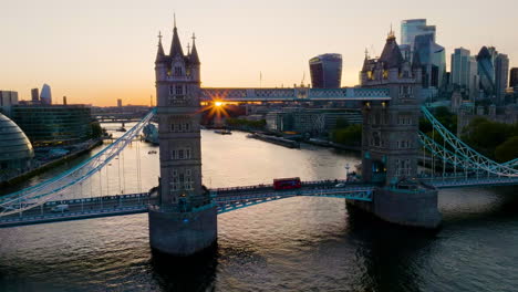 tower bridge at sunset, london skyline
