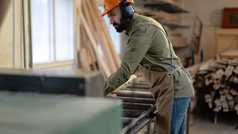 worker at the carpentry factory