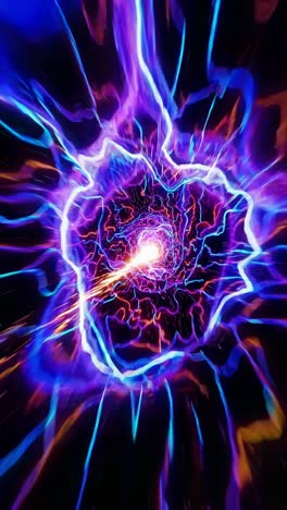 neon glowing cosmic tunnel