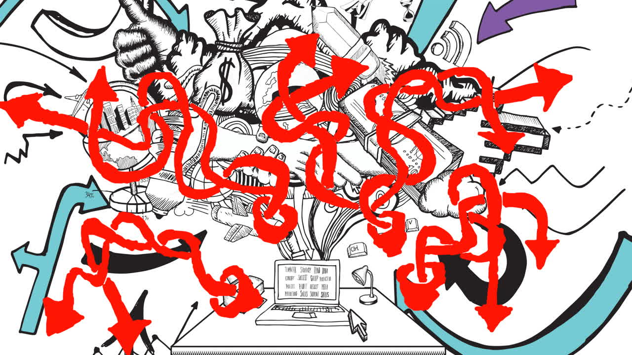 ⁇ 색 배경에  ⁇ 은 패턴과 그림의 애니메이션