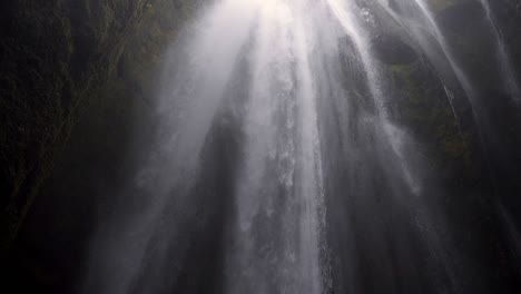 amazing scenery of waterfall in mountains