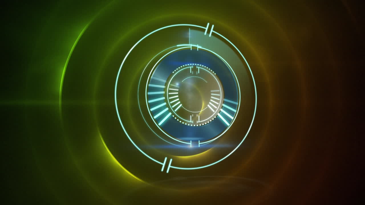 Animation of scope scanning over green circles
