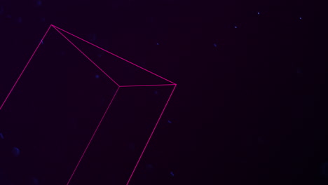 abstract red geometric shapes in space with dust