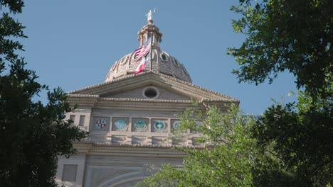 low angle view of the texas state capital building in austin, texas