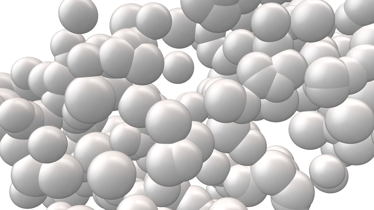 색 바탕에 색 공이 떠다니고 있습니다. - 3d 렌더링.