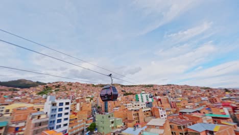 rare footage of lift, cable car, or "teleferico" in la paz, bolivia