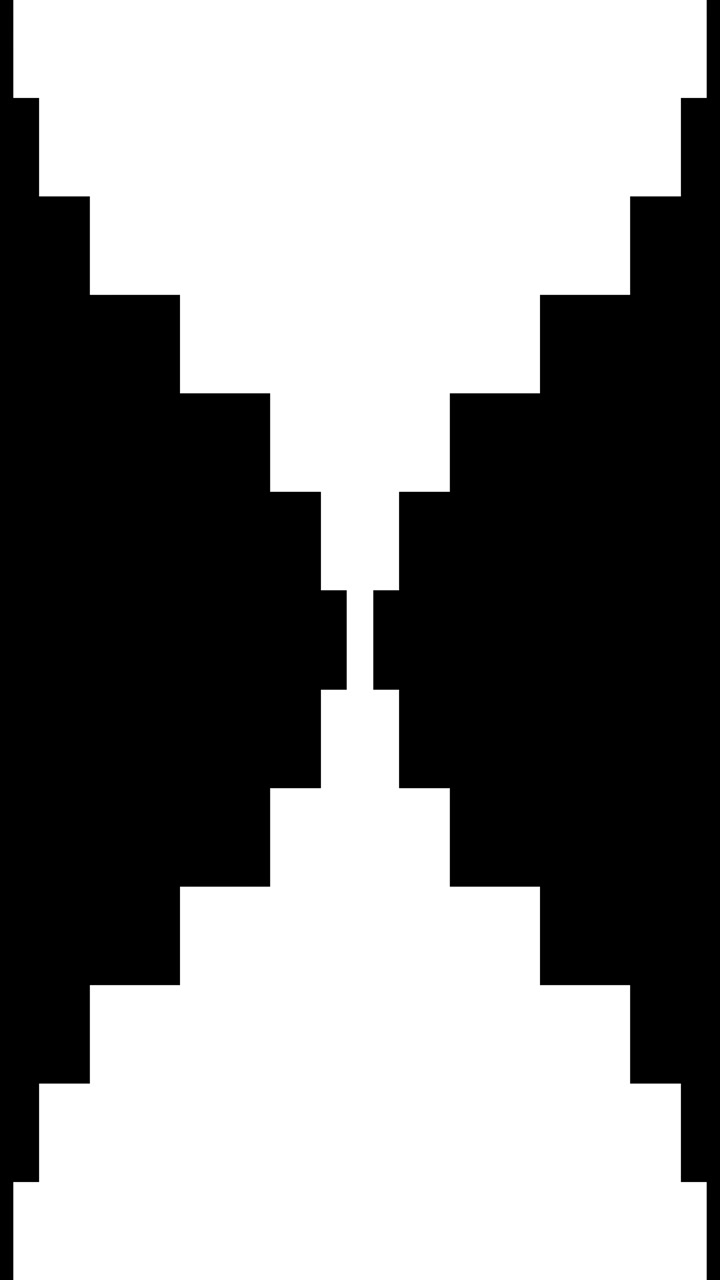 Animación de reloj de arena pixelado geométrico abstracto