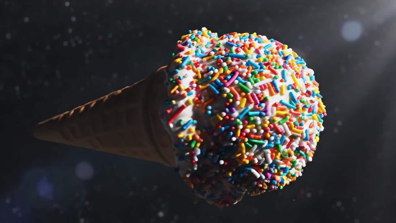 Ice Cream Cone with Sprinkles