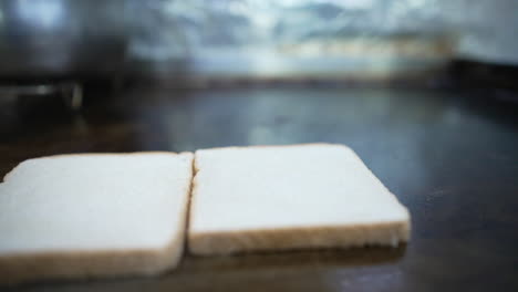 making a grilled ham sandwich