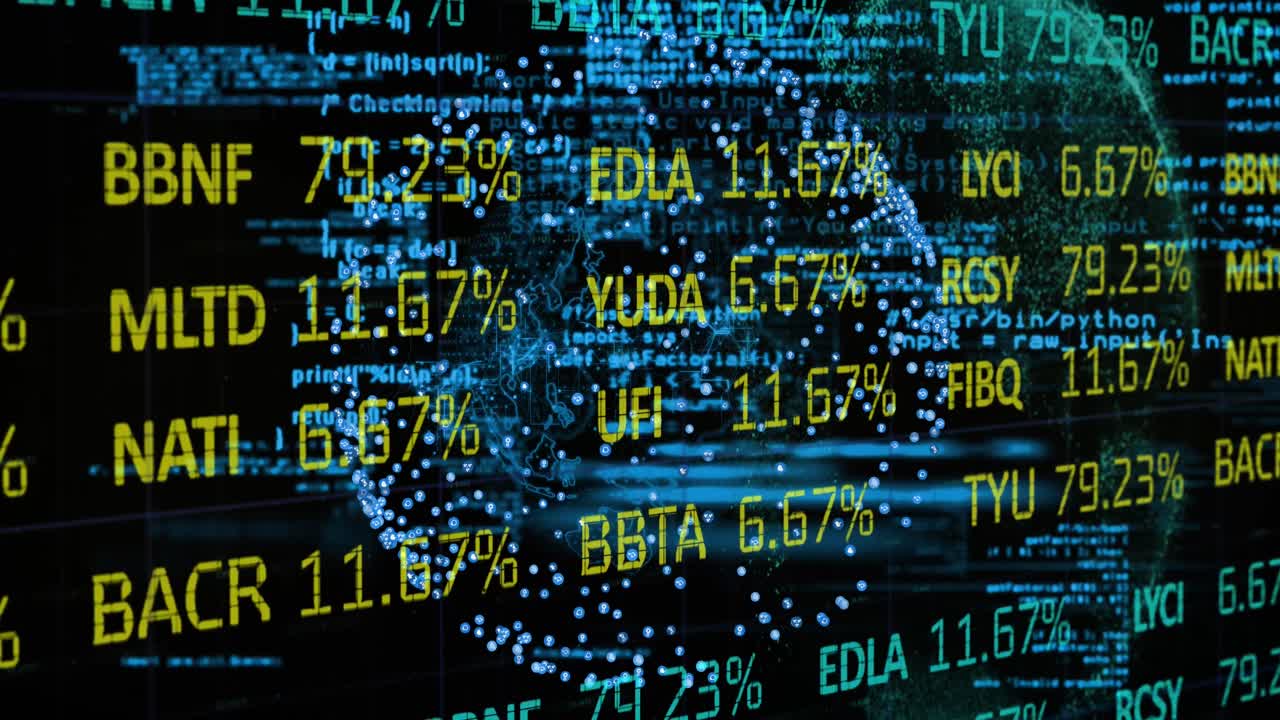 Animation of data processing over globe