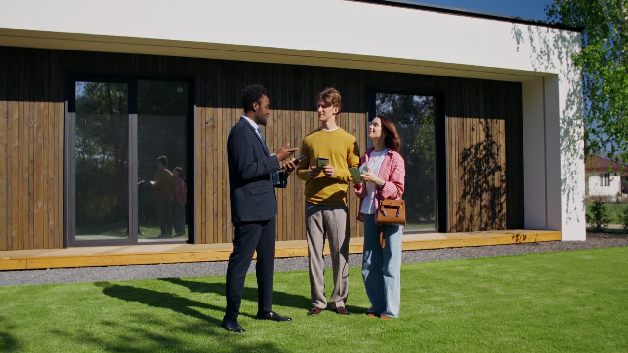 Real Estate Consultation at Modern Home