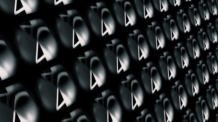 Abstract digital 10 to 0 countdown hi-tech grid pattern matrix tile pattern FX on black background. 4K 3D ten seconds countdown neon numbers seamless loop for festive, VJ, music, futuristic technology intro.