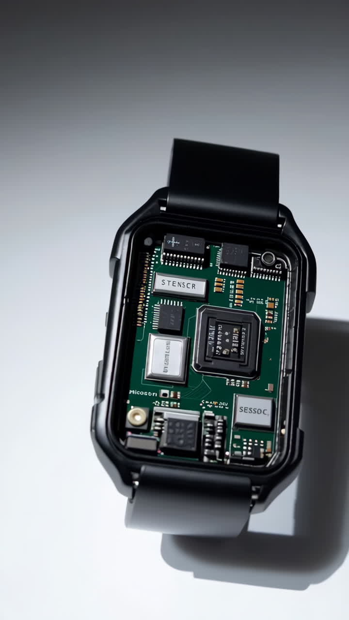 Futuristic Smartwatch with Exposed Circuit Board