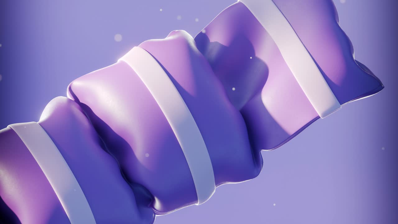 Abstract Purple and White Striped Tube