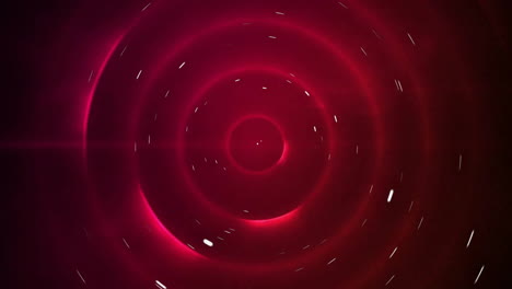 rotating red circular patterns and dots, abstract animation