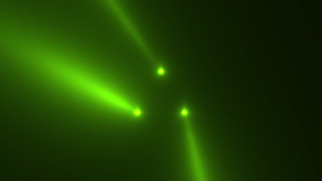 animation motion green glowing spotlight beams on dark background in stage 4