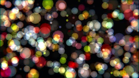 animación de círculos vibrantes brillantes y coloridos bokeh