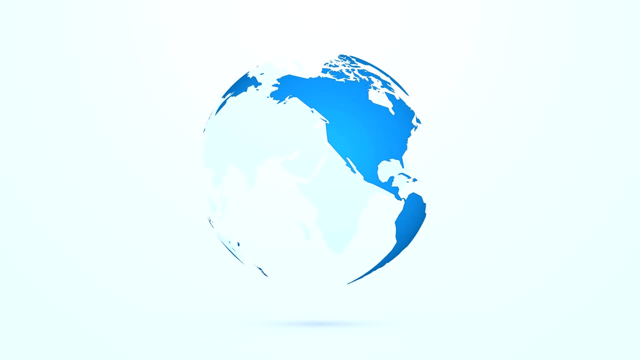 globo azul planeta tierra girando en un bucle sin fin