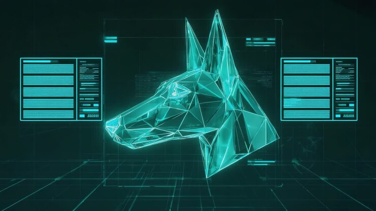 Digital Abstract Dog