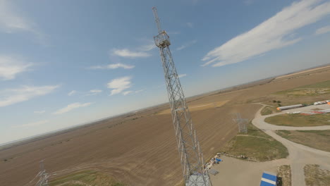 aerial view of power plant construction site