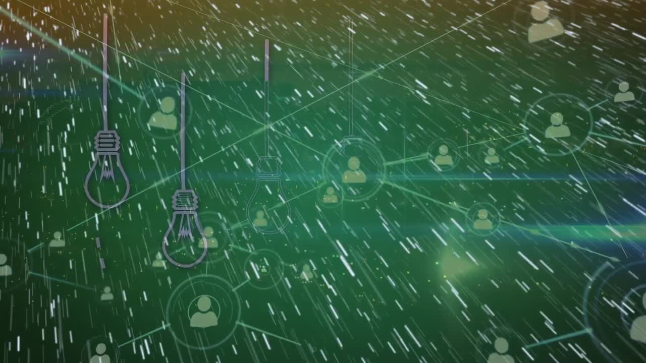 사람들과의 연결 네트워크의 애니메이션 아이콘