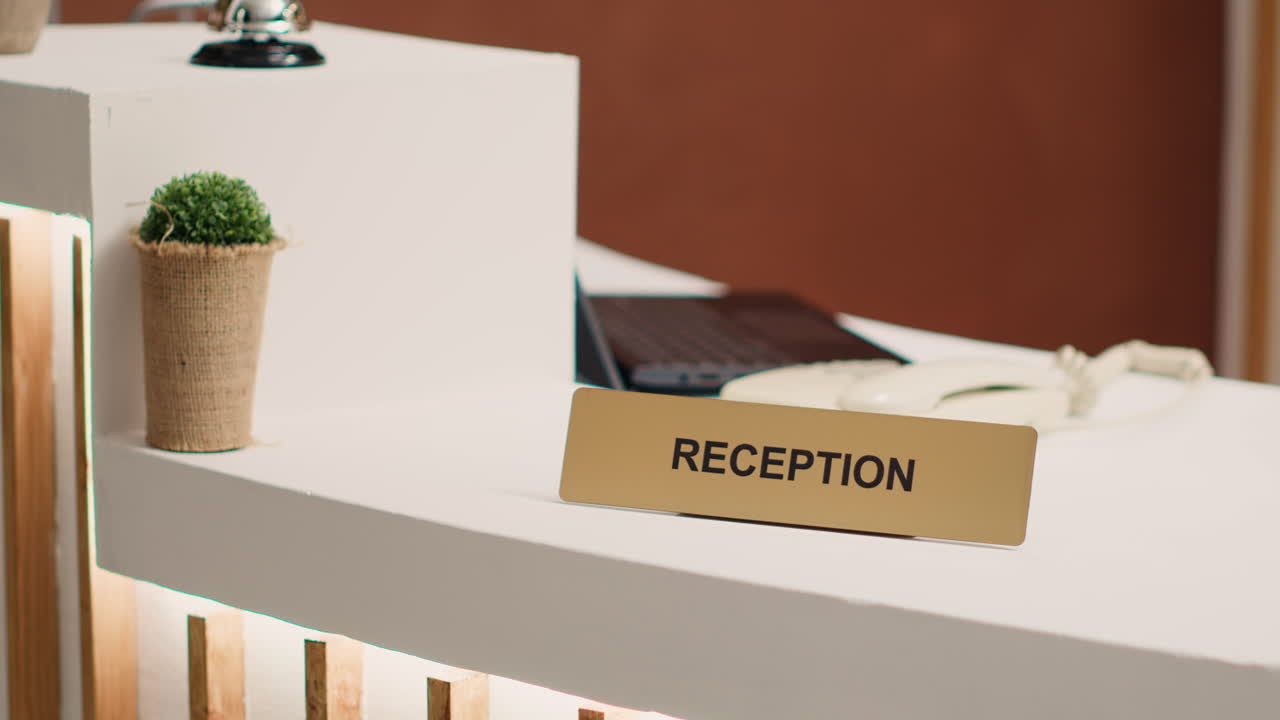 Modern stylish hotel lobby check in desk