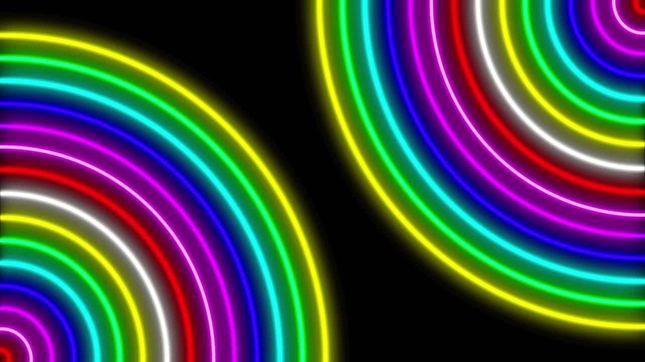 Neon line illumination animation motion graphics