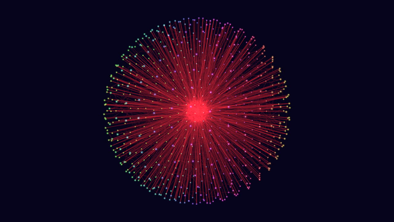 Cerchi colorati dinamici in movimento circolare