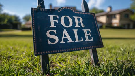for sale sign in front of house