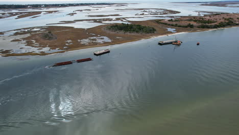 Drone-shot-of-dredging-happening-in-the-intercostal-waterway