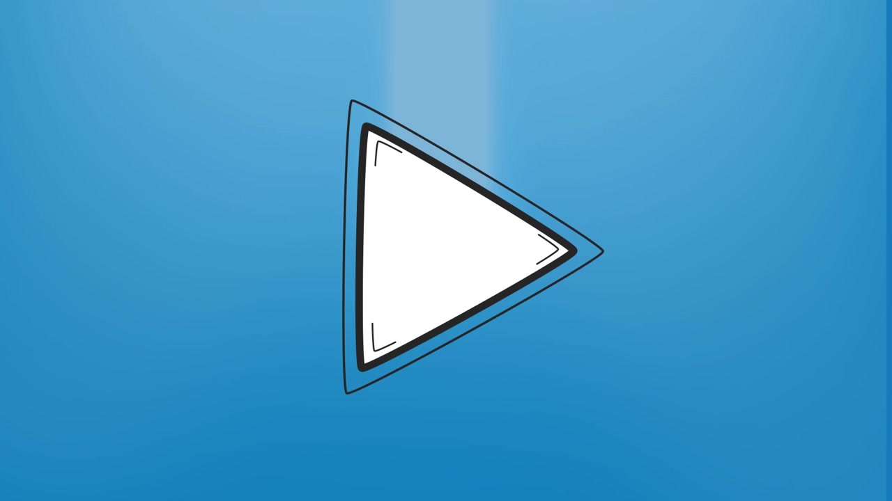 The video is a play icon shaking on a white background with a black outline