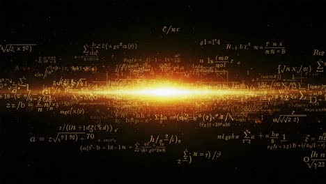 stunning visualization of mathematical equations and theoretical concepts revealing the beauty of science in a cosmic background