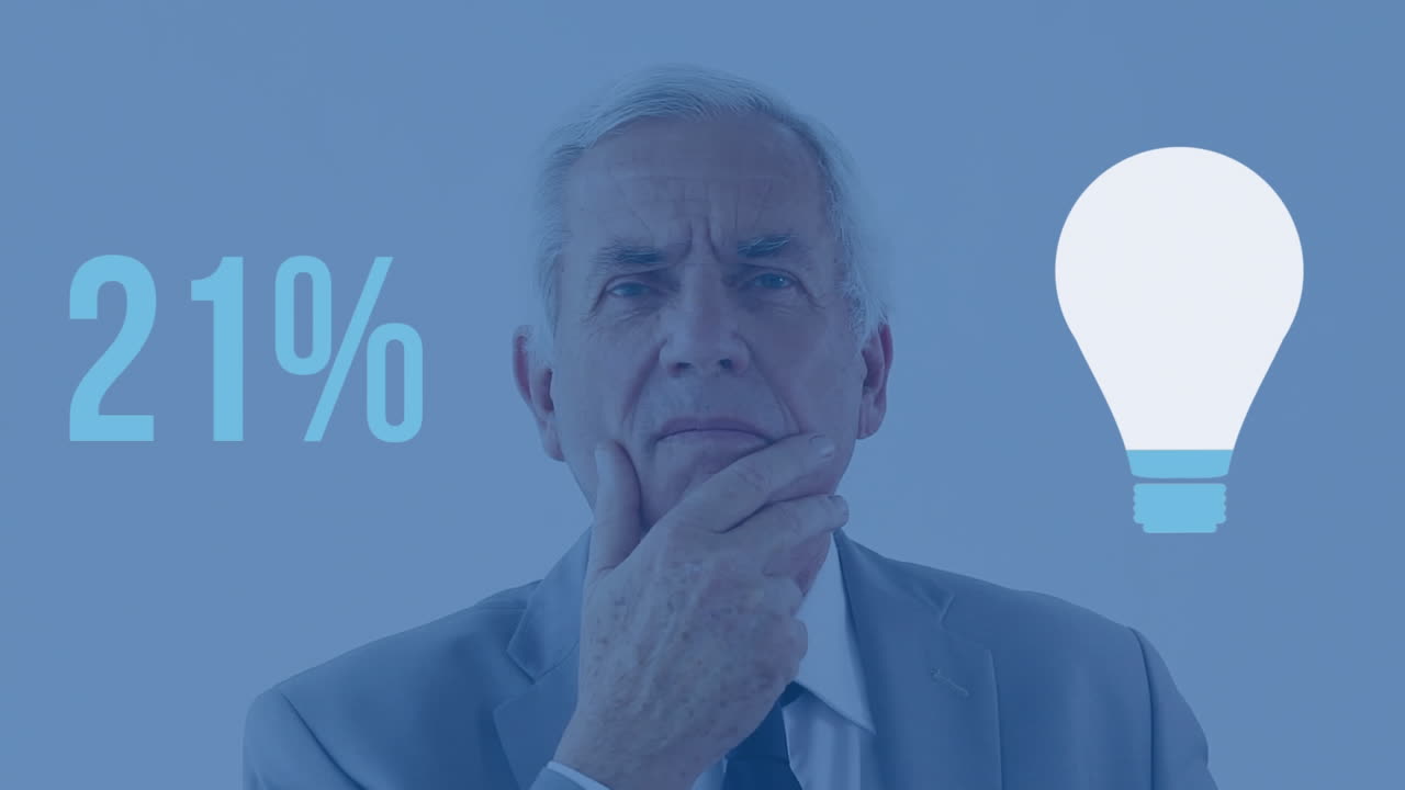 전구 모양과 색으로 가득 찬 숫자  ⁇ 에 있는 사람