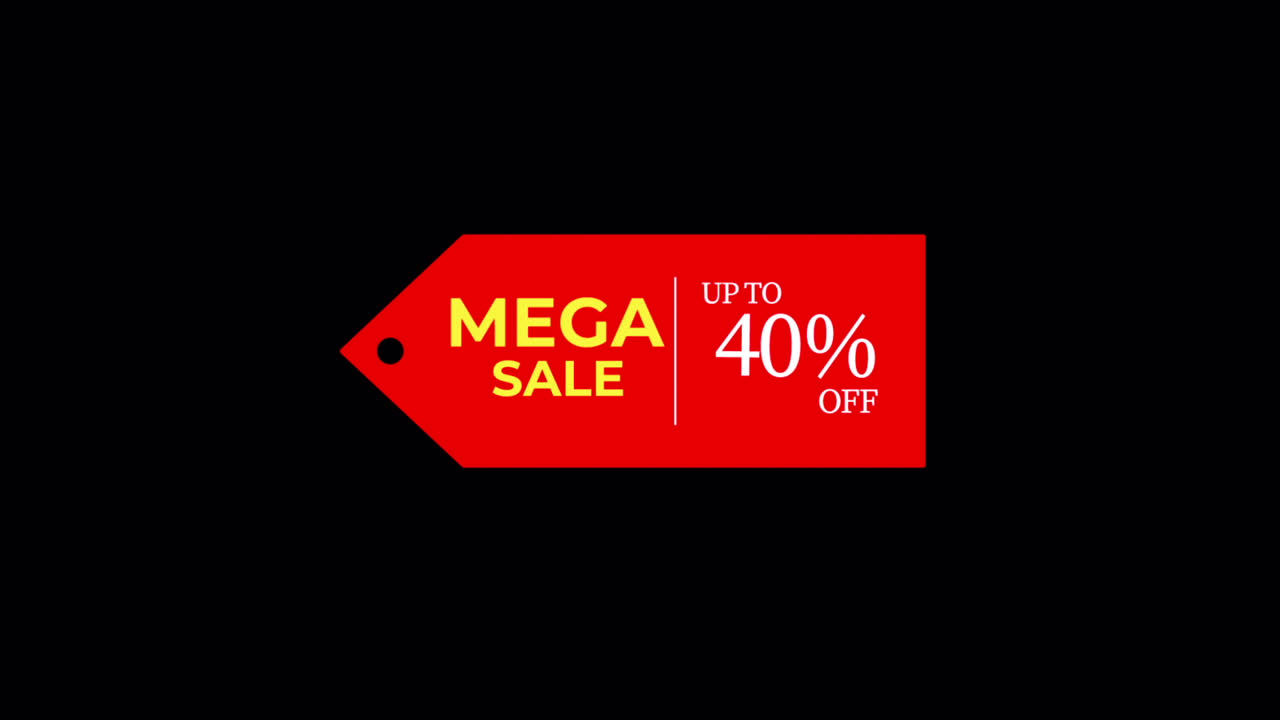 Tag pubblicitario: Mega Saldi fino al 40% di sconto