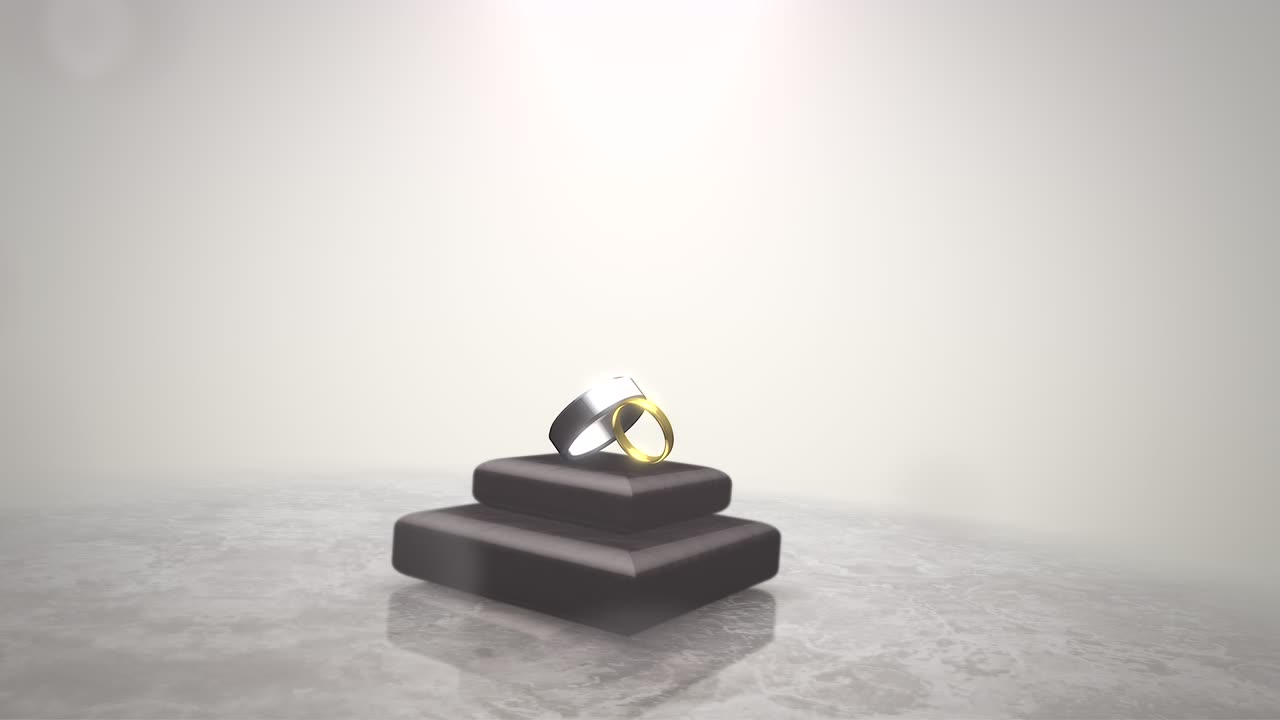 Wedding rings on stage