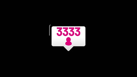 medios sociales solicitudes de amigos icono, 4k, hasta 4999 cuenta arriba, animación, video aislado alfa mate y fondo verde