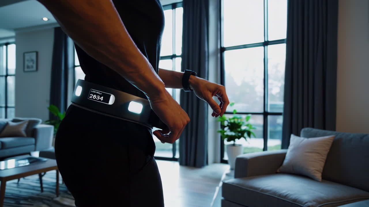 Person wearing a fitness tracker