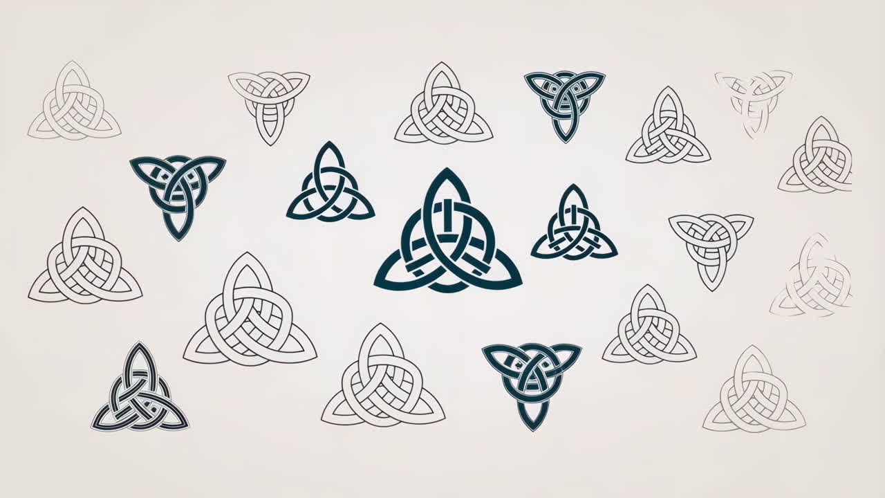 Collection of Celtic Knot Designs, including Triquetras