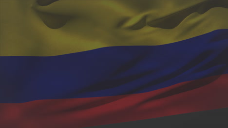 animación de la bandera de colombia ondeando sobre los fuegos artificiales