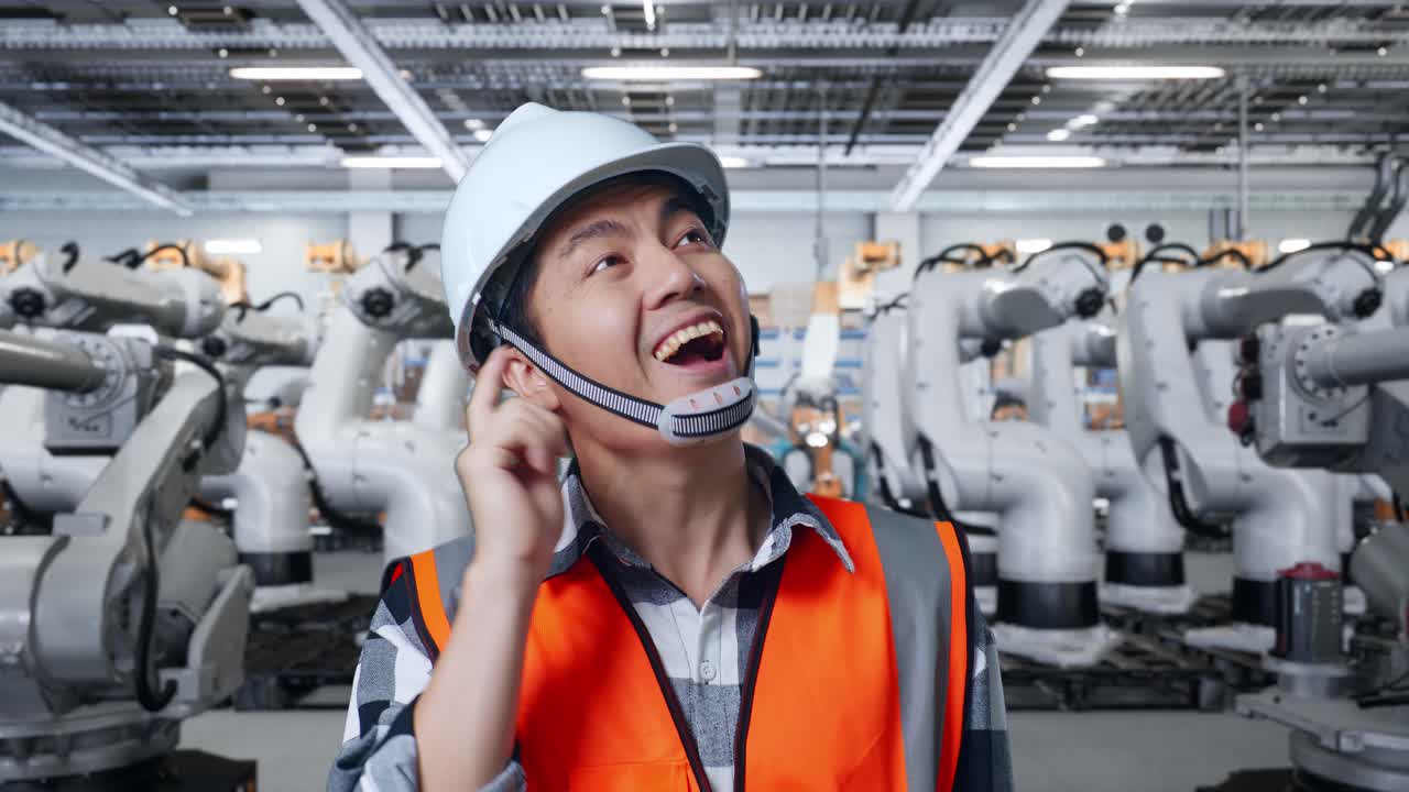 Engineer in a Robotics Factory