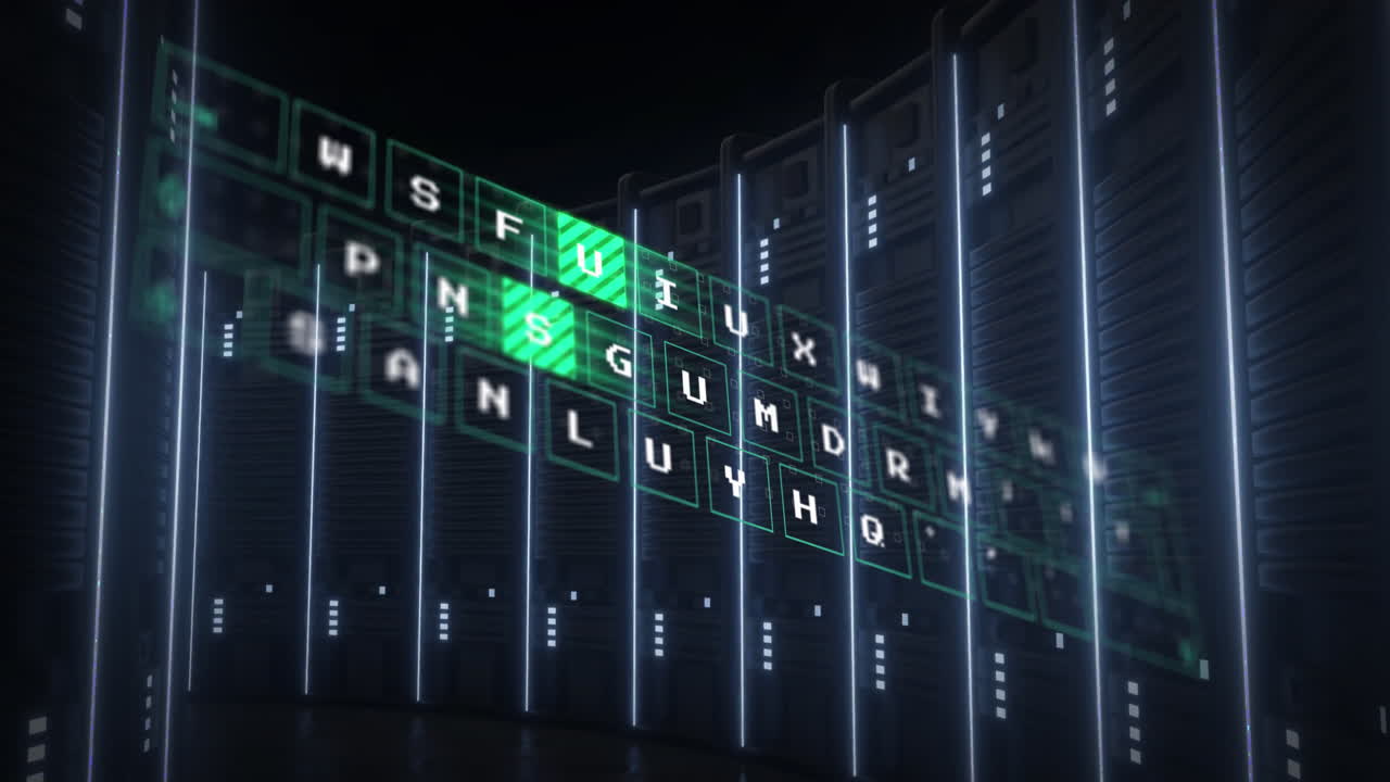 Animation of data processing over computer servers