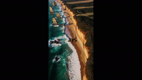 drone view of the twelve apostles, great ocean road, australia