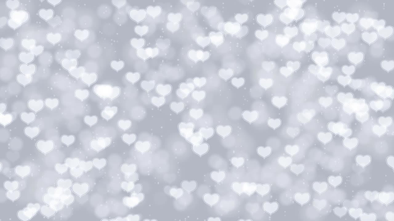 romántico fondo de movimiento del día de san valentín con corazones bokeh.