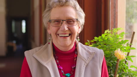 senior smile, happy and elderly woman