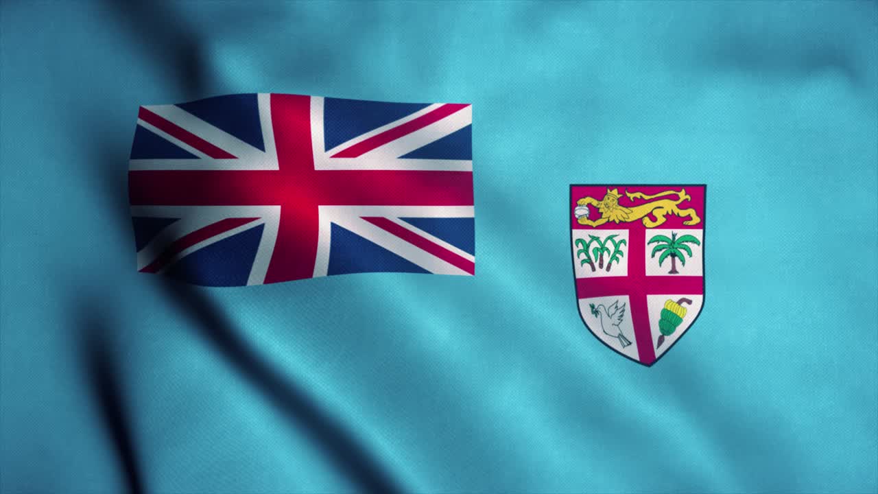 바람에 흔들리는 피지 발, 피지의 국기, 피지의 표지, 시엄리스 루프 애니메이션