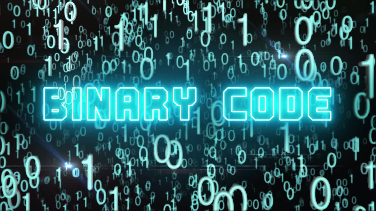 Bluish Binary Code concept with digital code