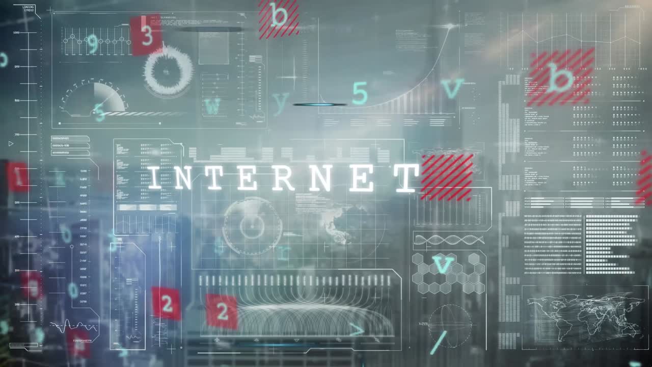 데이터 처리 및 도시 풍경에 대한 텍스트의 애니메이션