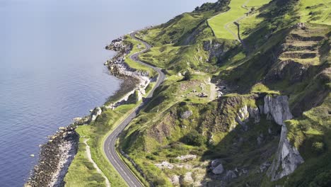 the antrim coast road in northern ireland