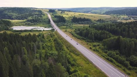 highway bridge over a scenic landscape