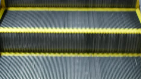 4k video pov of the escalator without any people in airport department store in covid19 crisis